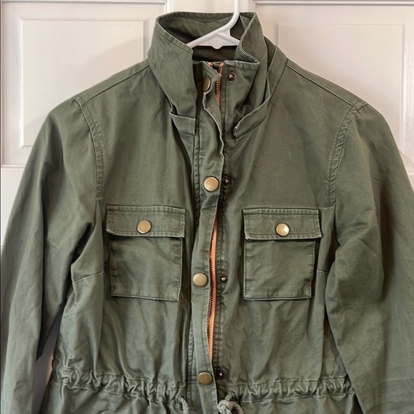 Market & Spruce Olive Green Lightweight Spring Utility Jacket - Size Small - Picture 2 of 15
